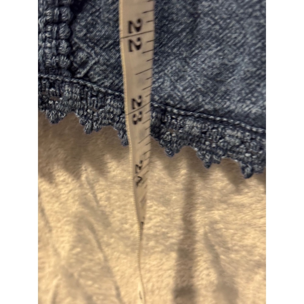 NOVCA Blue Washed Denim‎ Embroidered Midi Skirt Women's Size S Boho Festival - Picture 3 of 8